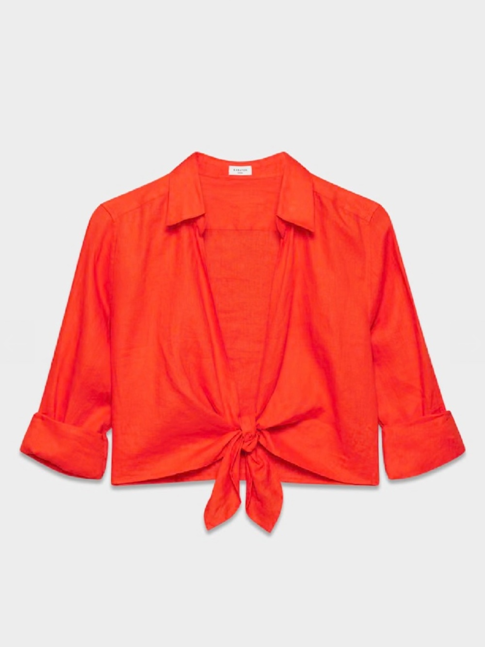 Babaton Orange Tie front
